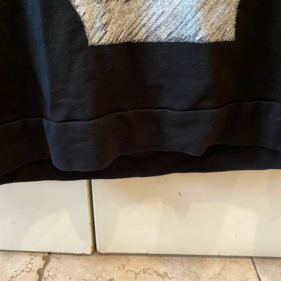 Peace sign appears painted in white. Thin over the head sweatshirt - Picture 9 of 12